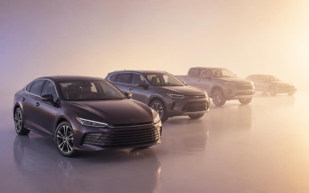 Studio render of several vehicle types fading into the light
