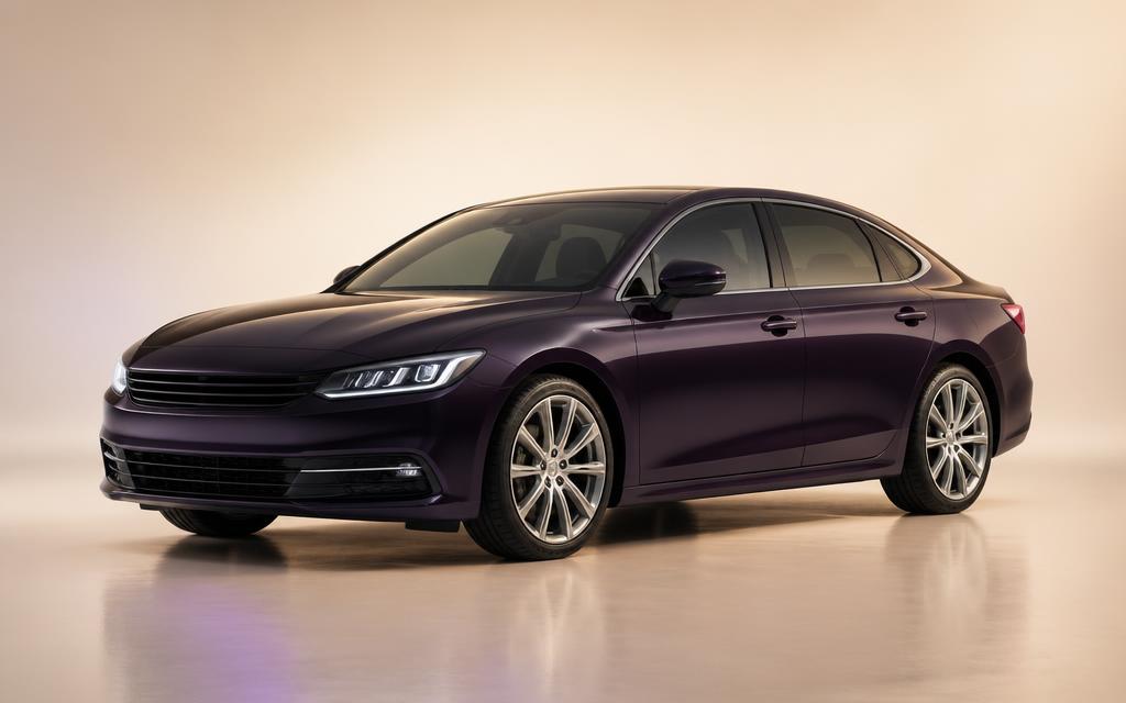 Studio render of a four-door sedan