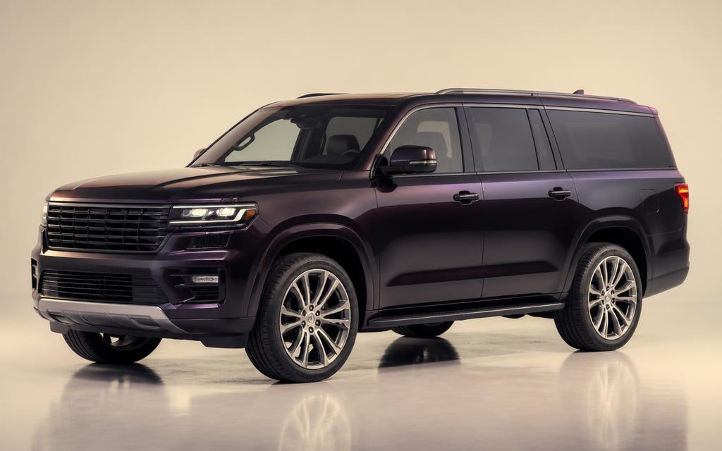 Studio render of a large three-row SUV